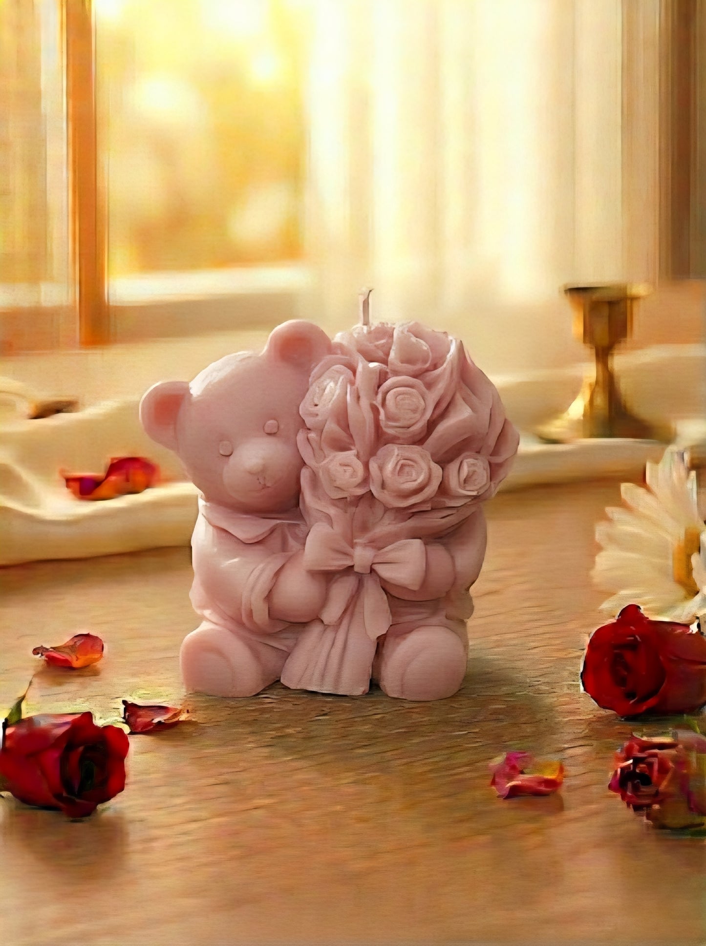 Teddy of Love Bär mit Rosenstrauß