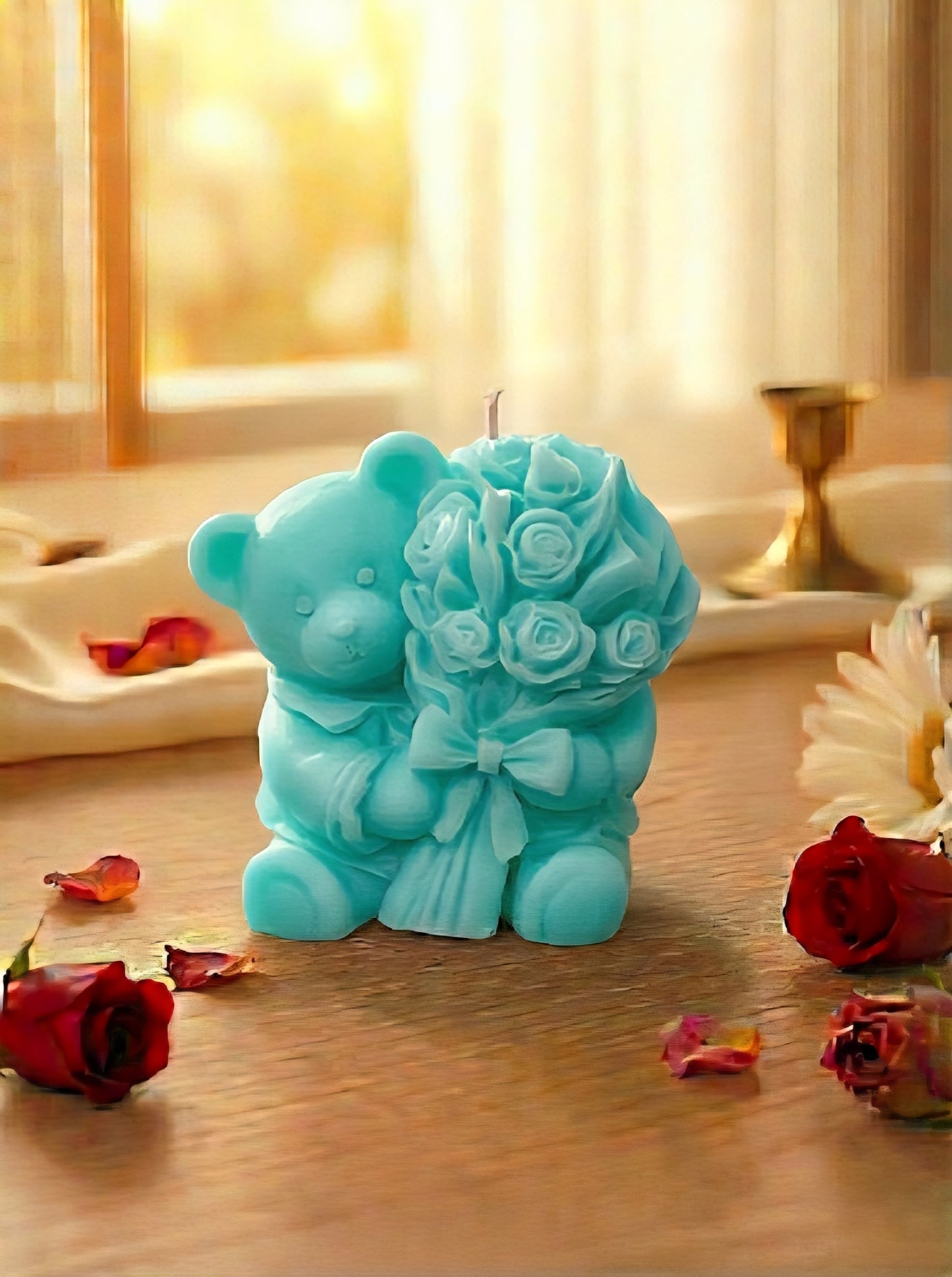 Teddy of Love Bär mit Rosenstrauß