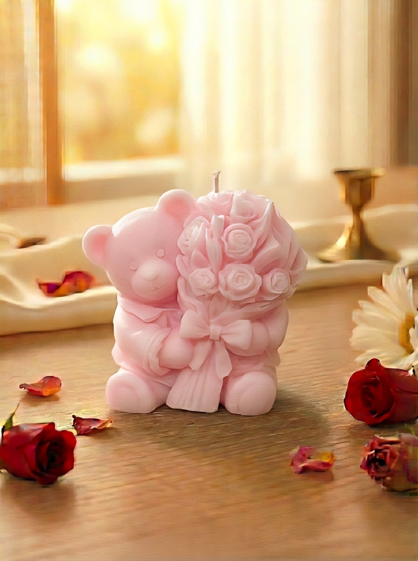 Teddy of Love Bär mit Rosenstrauß