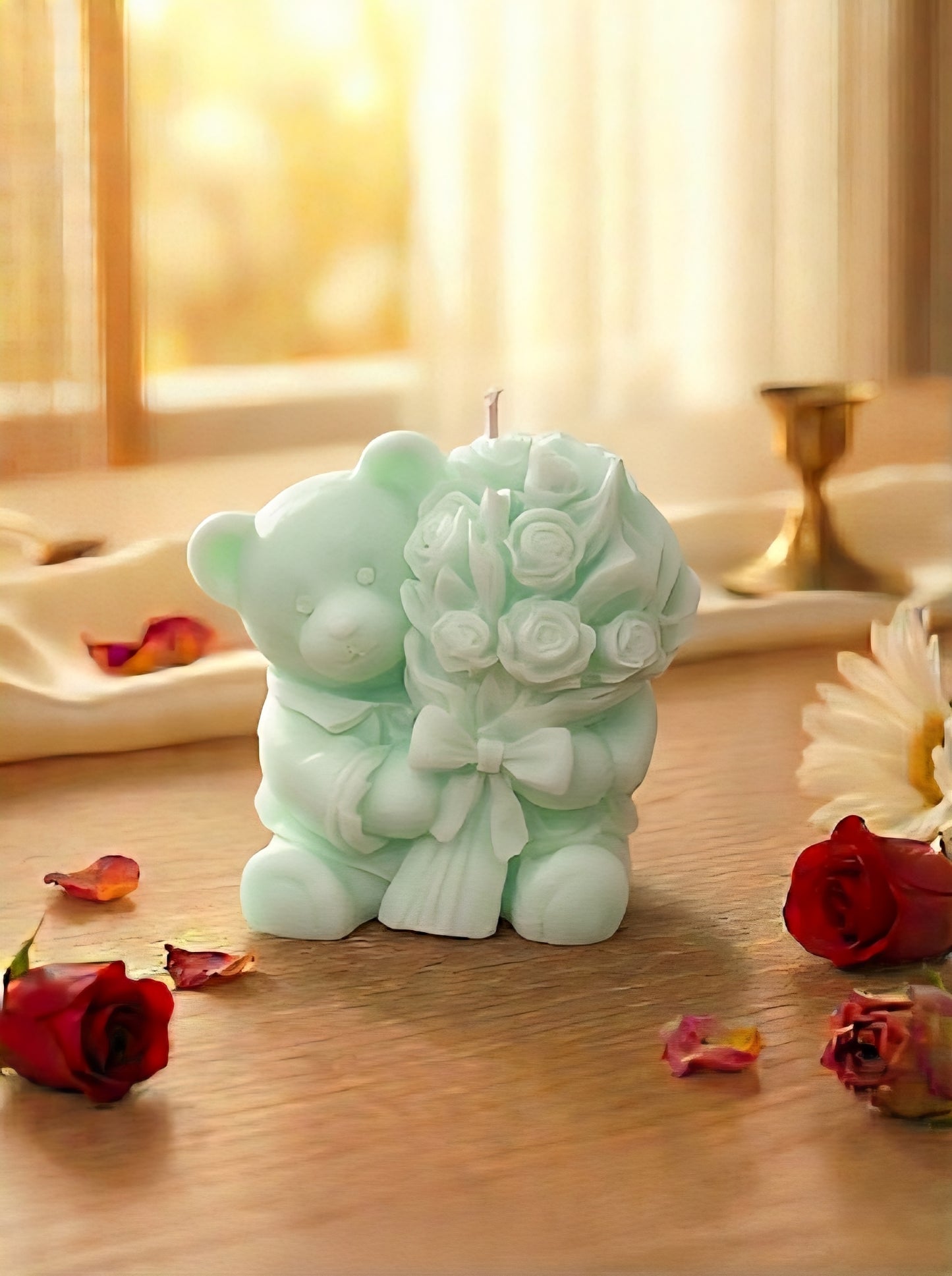 Teddy of Love Bär mit Rosenstrauß
